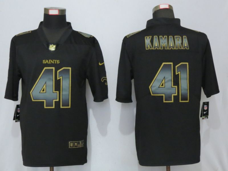 Men New Orleans Saints #41 Kamara Black Gold Nike Stitched Vapor Untouchable Limited NFL Jersey